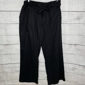 ALYX Black Linen Blend Tie Waist Pants 12